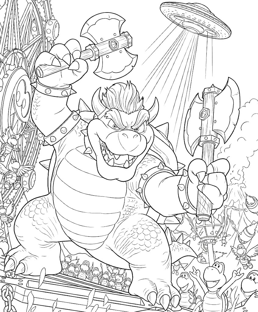 Coloriage à imprimer - Bowser - Super mario Galaxy: Le film