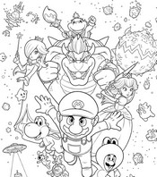Coloriage à imprimer - Affiche - Super mario Galaxy: Le film