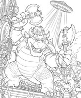 Feuille de coloriage - Bowser - Super mario Galaxy: Le film
