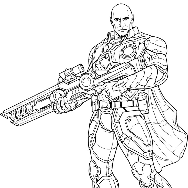 Desenho para colorir - O Fundação (Reforged) - Fortnite Arceto de Contas