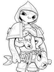 Illustrazione da colorare - Squibbly - Fortnite Scontro finale