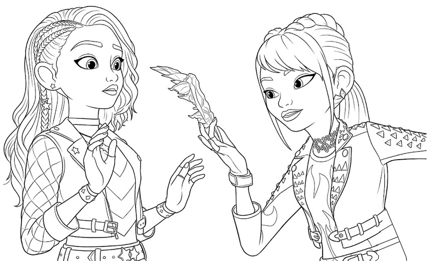 Imagen para colorear - El secreto de la pluma mágica - Academia Unicornio: Secretos revelados