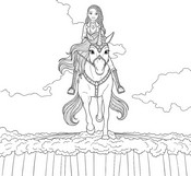 Dibujo gratuito - Galopando a través de las nubes - Academia Unicornio: Secretos revelados