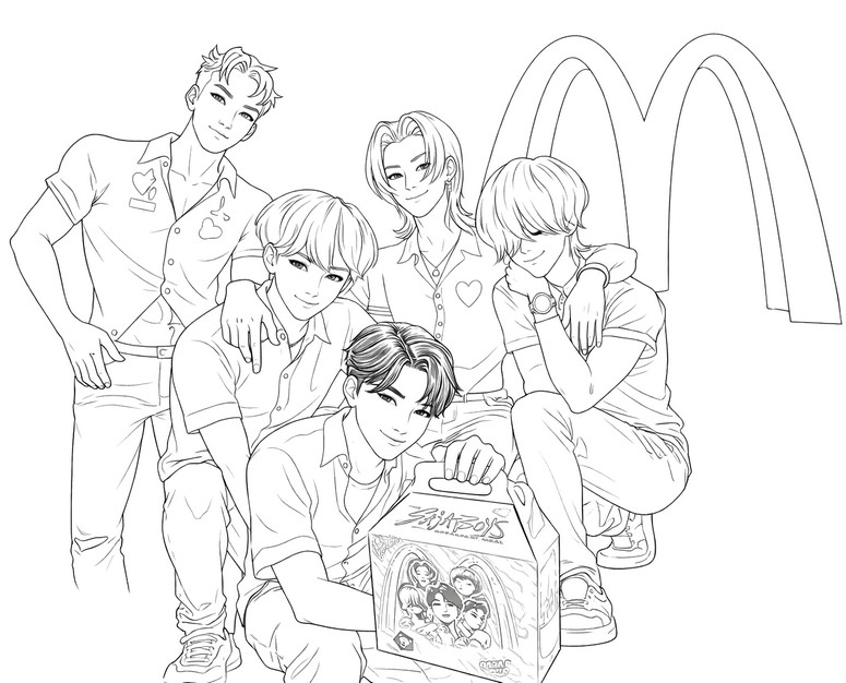Image to color - Saja Boys - KPop Demon Hunters x McDonald's
