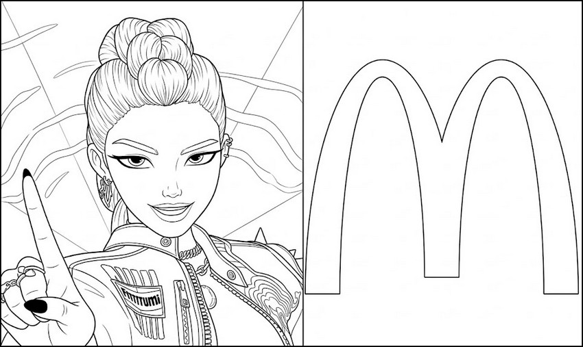Downloadable coloring - Rumi - KPop Demon Hunters x McDonald's
