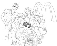 Drawing to color - Saja Boys - KPop Demon Hunters x McDonald's