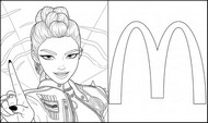 Coloring page - Rumi - KPop Demon Hunters x McDonald's