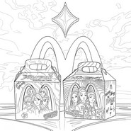 Free coloring page - Battle for the fans - KPop Demon Hunters x McDonald's