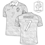 Foglio da colorare - Ousmane Dembélé - Nazionale di calcio francese 2026