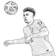 Disegno da stampare - Désiré Doué - Nazionale di calcio francese 2026