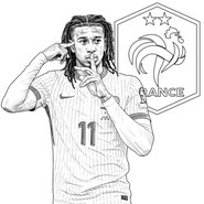 Disegno gratuito - Michael Olise - Nazionale di calcio francese 2026