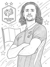 Free coloring page - Rabiot - France national football team 2026