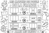 Coloriage à imprimer - Matchs de poule - Equipe de France de football 2026