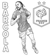 Feuille de coloriage - Barcola - Equipe de France de football 2026