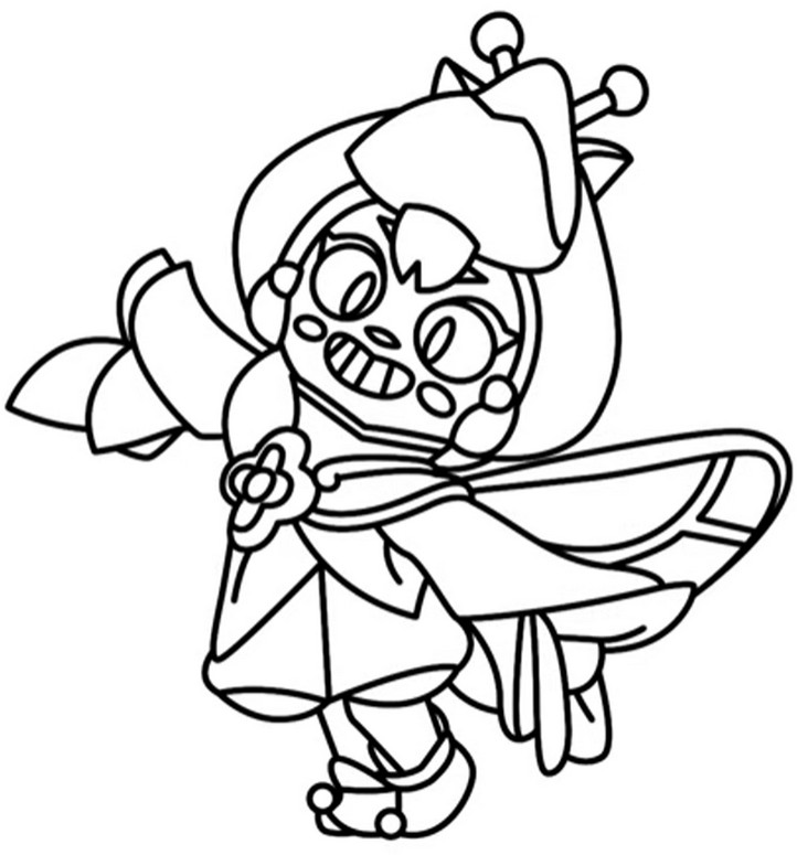 Printable coloring - Faerie Bonnie - Brawl Stars - Dragons and Faeries