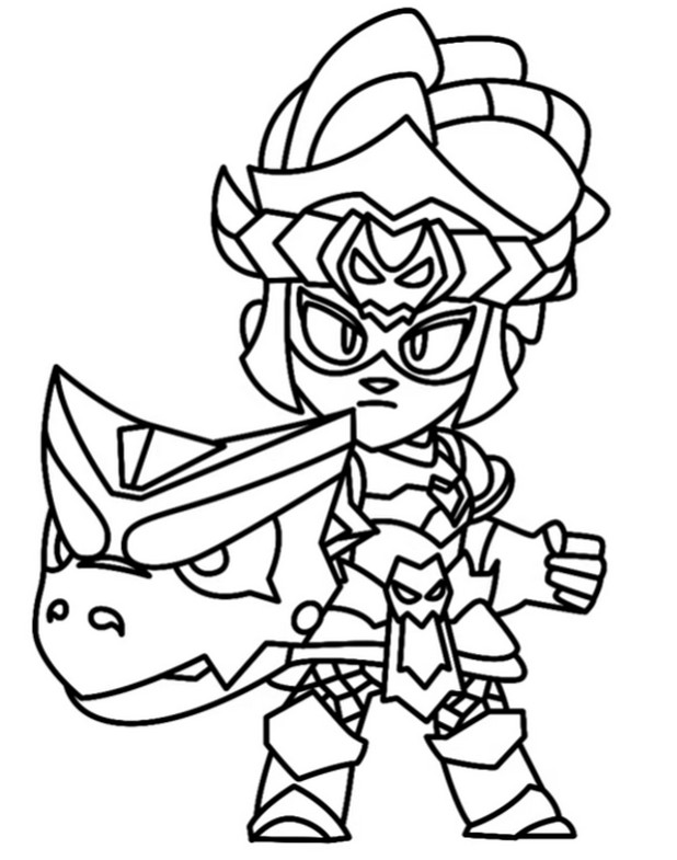 Image to color - Dragon Maisie - Brawl Stars - Dragons and Faeries