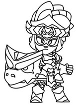 Drawing to color - Dragon Maisie - Brawl Stars - Dragons and Faeries
