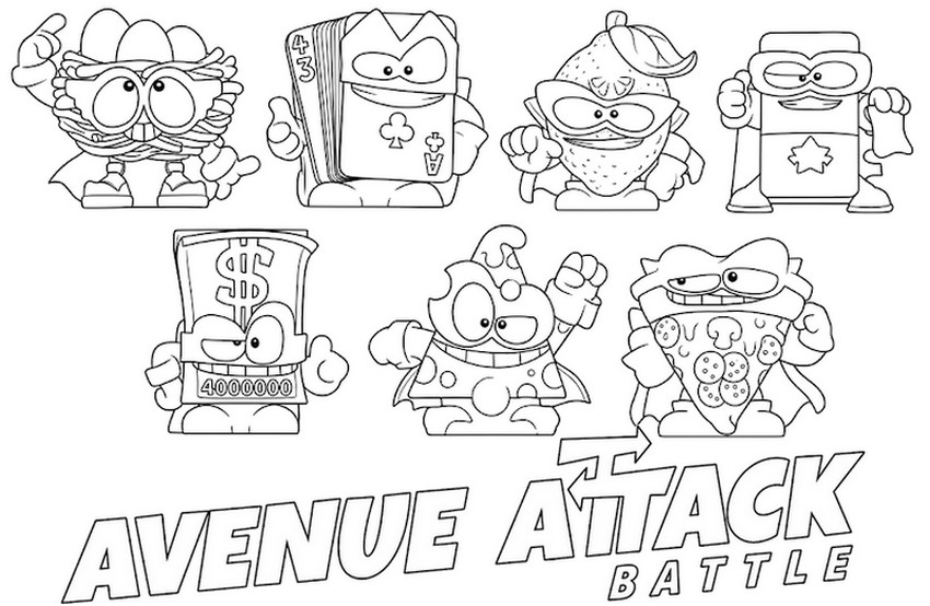 Coloriage - Avenue Attack Battle - H - Superthings Kazoom Power Warriors