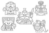 Feuille de coloriage - Prêts pour la bataille - Superthings Kazoom Power Warriors