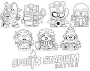 Coloriage - Sports Stadium Battle - H - Superthings Kazoom Power Warriors