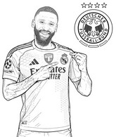 Gratis kleurplaat - Antonio Rüdiger - Duits nationaal voetbalteam 2026