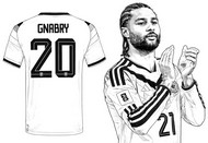 Tekening om in te kleuren - Serge Gnabry - Duits nationaal voetbalteam 2026