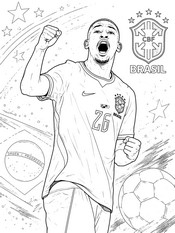 Drawing to color - Rayan - Brazil national football team 2026