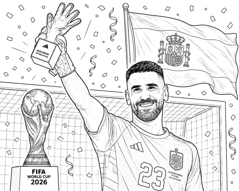 Spain National Football Team 2026 Coloring Pages Free To Print