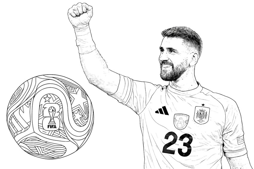 Spain National Football Team 2026 Coloring Pages Free To Print