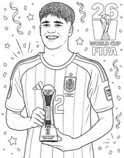 Downloadable coloring - Cubarsi best young - Spain national football team 2026