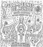Free coloring page - World champion - Spain national football team 2026