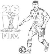 Coloriage gratuit - Rodri - Equipe d'Espagne de football 2026