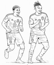 Coloring Page Spain National Football Team 2026 World Cup 91
