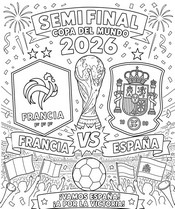 Desenho para imprimir - Semifinal - Seleção espanhola de futebol 2026