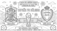 Dibujo descargable - Cuartos de final - Selección española de fútbol 2026