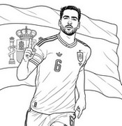 Imagen para colorear - Mikel Merino - Selección española de fútbol 2026