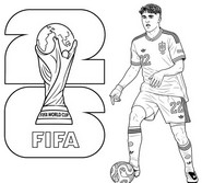 Dibujo para colorear - Pau Cubarsi - Selección española de fútbol 2026