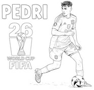 Coloring Page Spain National Football Team 2026 Lamine Yamal 1