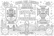 Drawing to color - round of 16 - Spain national football team 2026