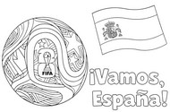 Free coloring page - Let's go, Spain! - Spain national football team 2026