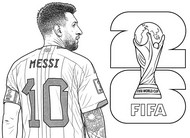Coloring page - Lionel Messi - Argentina national football team 2026