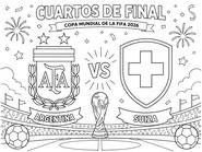 Downloadable coloring - Quarter-finals - Argentina national football team 2026
