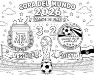 Downloadable coloring - round of 16 - Argentina national football team 2026