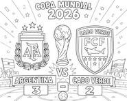 Desenho gratuito - rodada de 32 - Seleção argentina de futebol 2026