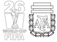 Coloring page - World Cup - Argentina national football team 2026
