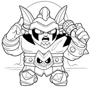 Coloring sheet - Damian - Brawl Stars - Damian Starr Nova Bolt
