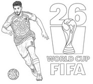 Coloriage - Raúl Jiménez - Equipe du Mexique de football 2026