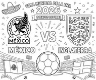 Dibujo para imprimir - octavos de final - Selección nacional de fútbol de México 2026