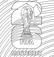 Feuille de coloriage - Coupe du monde à Monterey - Equipe du Mexique de football 2026