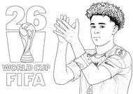 Dessin à colorier - Tyler Adams - Equipe des Etats-Unis de football 2026